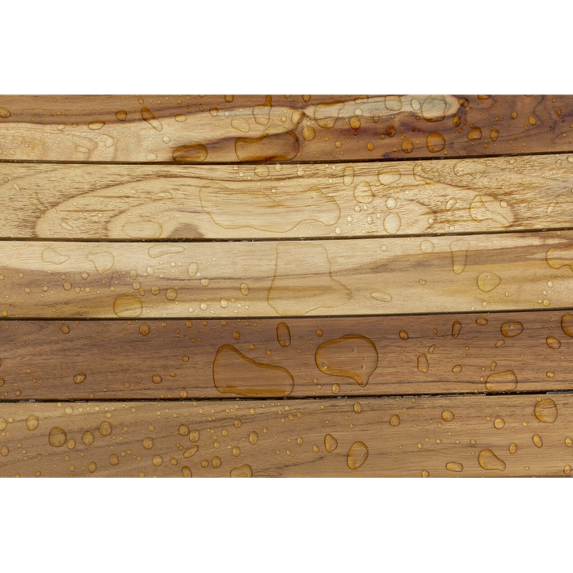 HomeRoots Contemporary Teak Shower Stool or Bench in Natural Finish