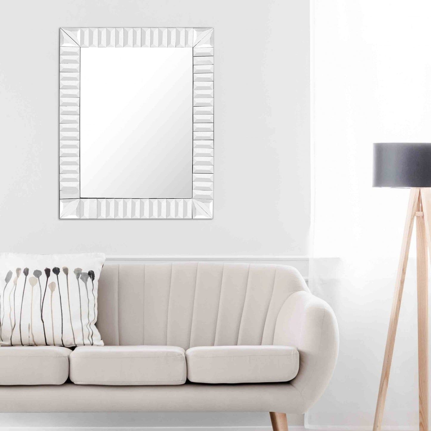 HomeRoots Contemporary Wave Wall Mirror