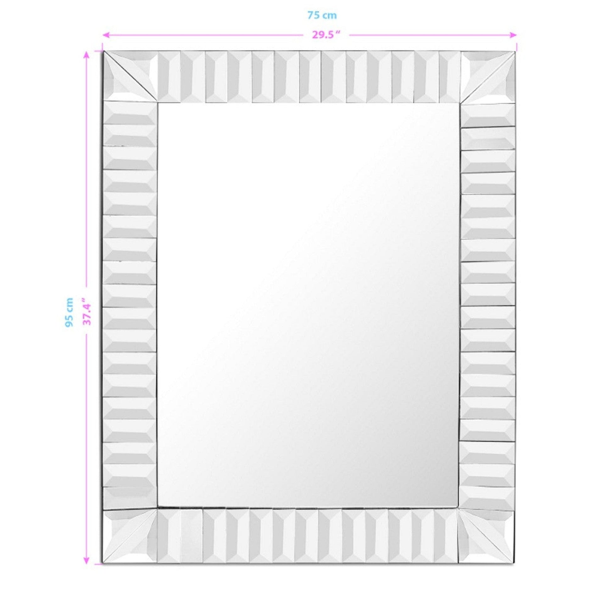 HomeRoots Contemporary Wave Wall Mirror