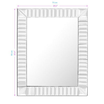 HomeRoots Contemporary Wave Wall Mirror