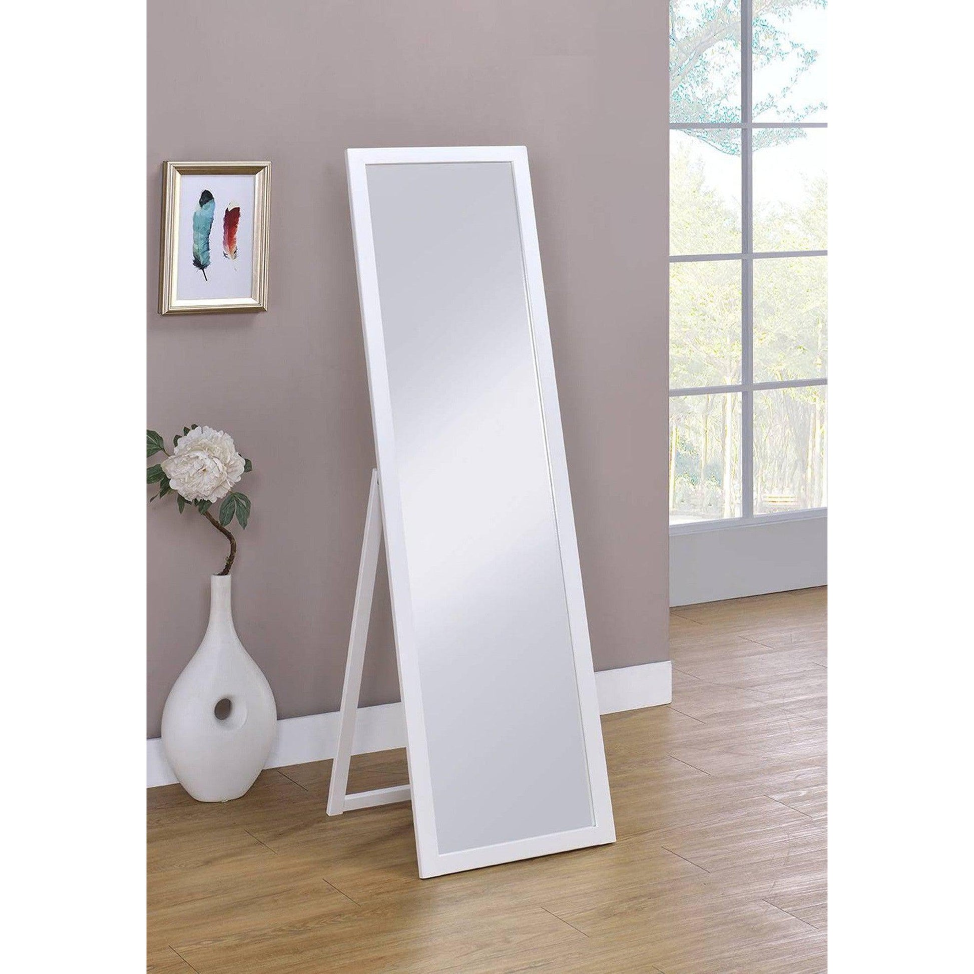 HomeRoots Crisp White Full Length Standing Mirror