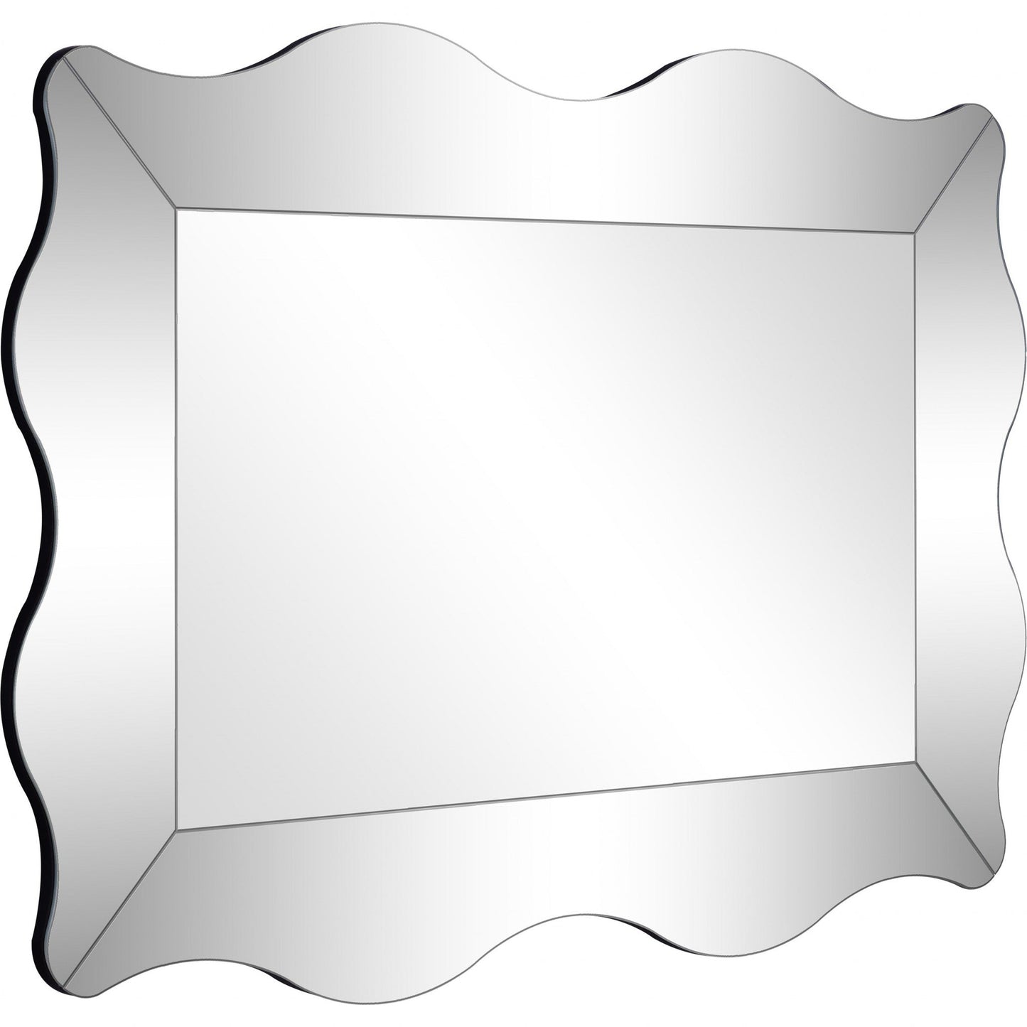 HomeRoots Curvy Framed Glass Mirror