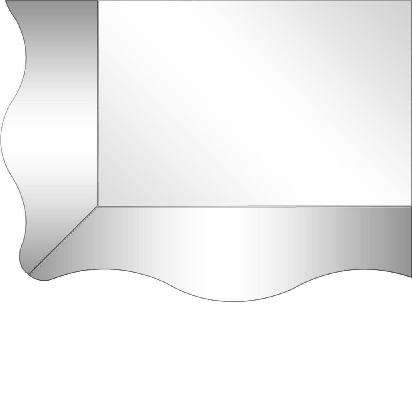 HomeRoots Curvy Framed Glass Mirror