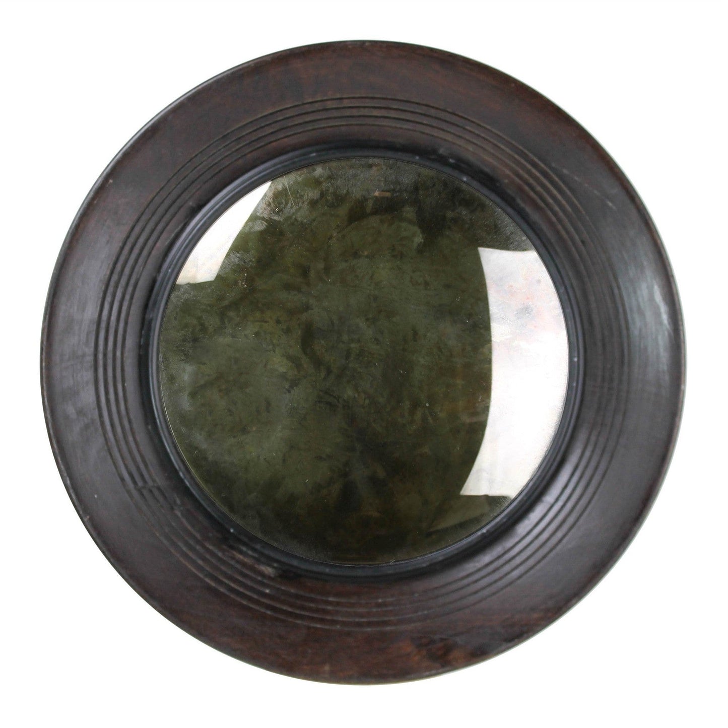 HomeRoots Dark Brown Wooden Convex Mirror