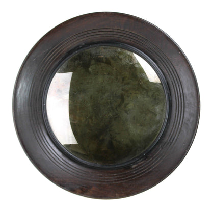 HomeRoots Dark Brown Wooden Convex Mirror