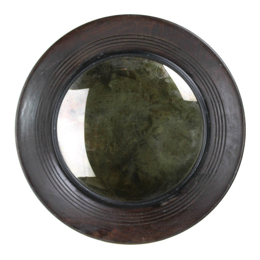 HomeRoots Dark Brown Wooden Convex Mirror