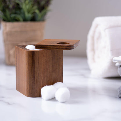 HomeRoots Designer Genuine Teak Cotton Box