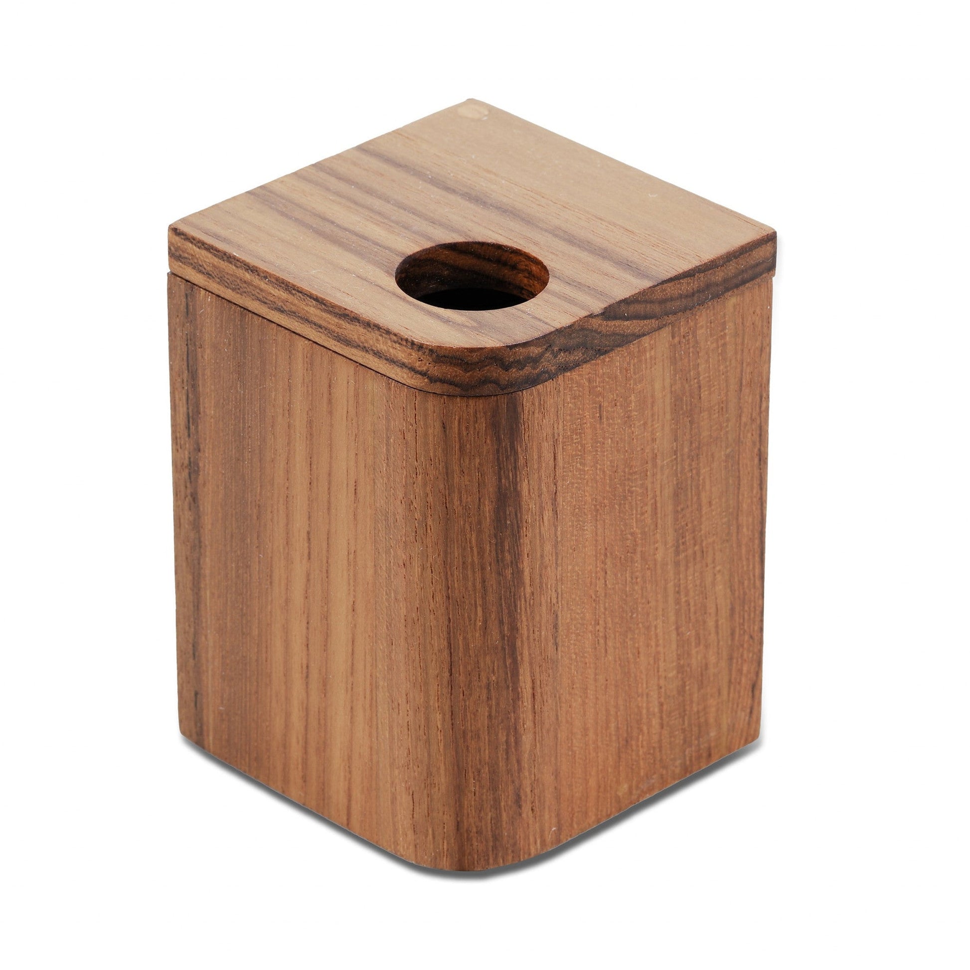 HomeRoots Designer Genuine Teak Cotton Box