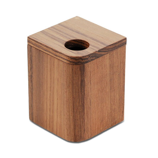 HomeRoots Designer Genuine Teak Cotton Box