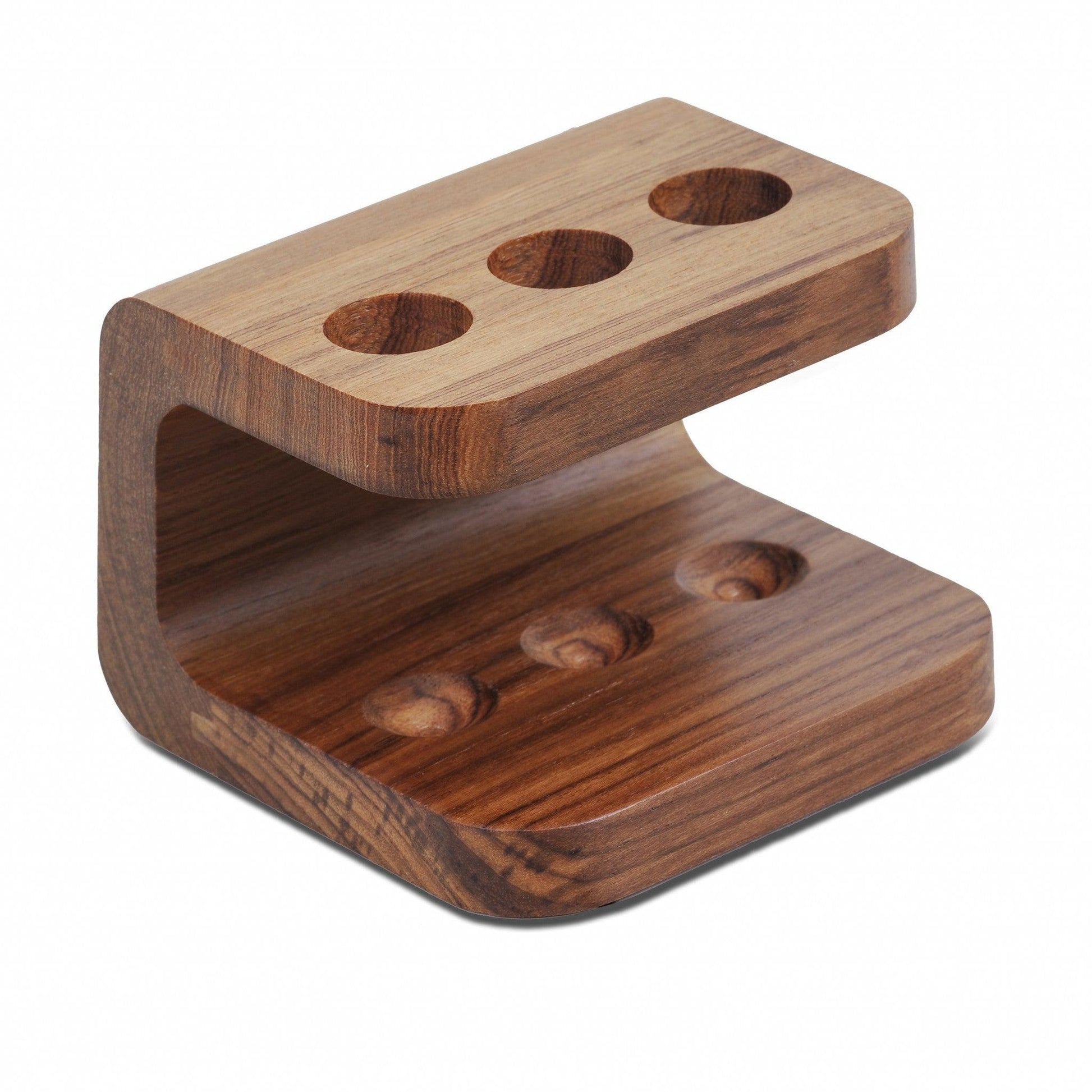 HomeRoots Designer Genuine Teak Toothbrush Holder