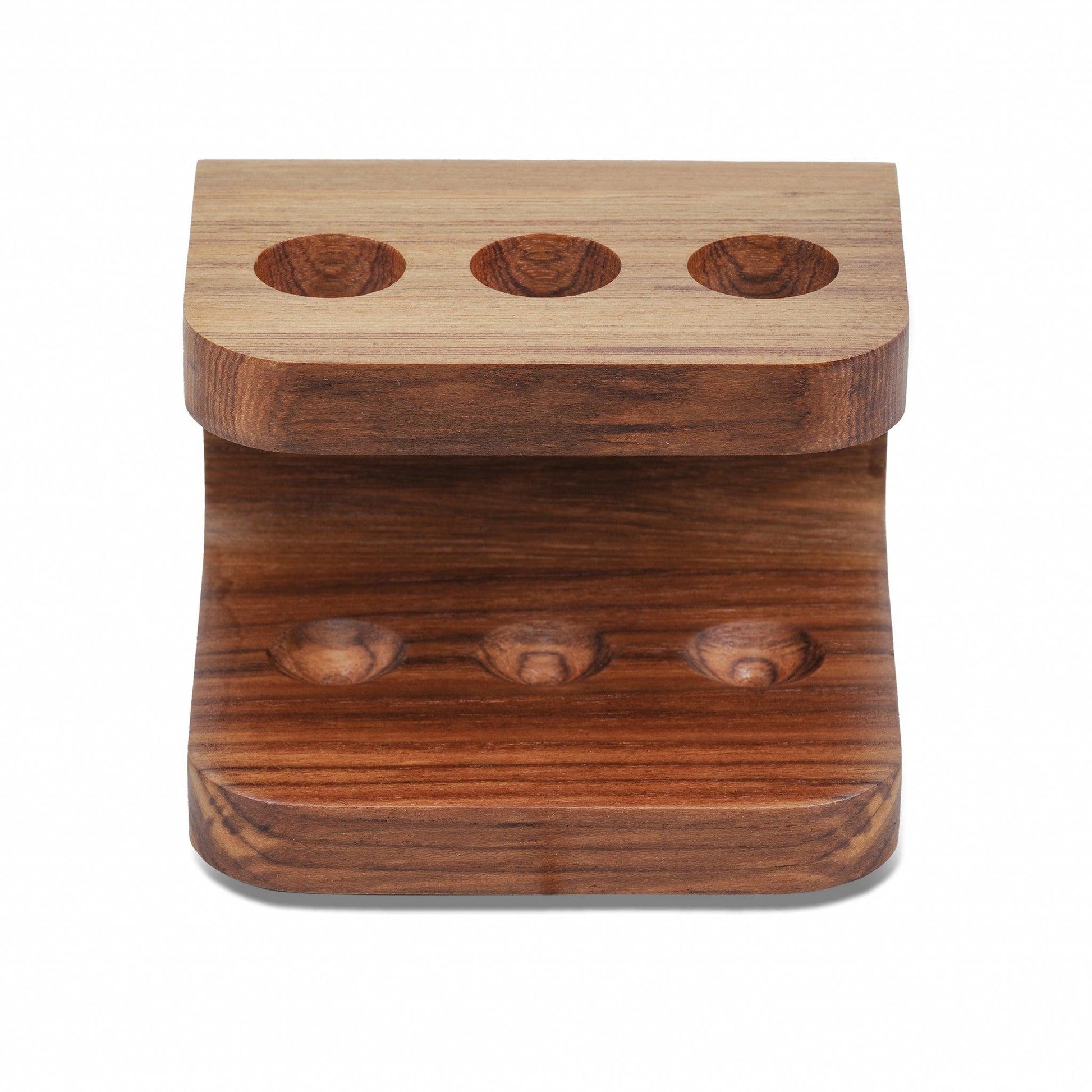 HomeRoots Designer Genuine Teak Toothbrush Holder