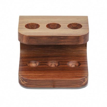 HomeRoots Designer Genuine Teak Toothbrush Holder