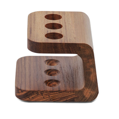 HomeRoots Designer Genuine Teak Toothbrush Holder