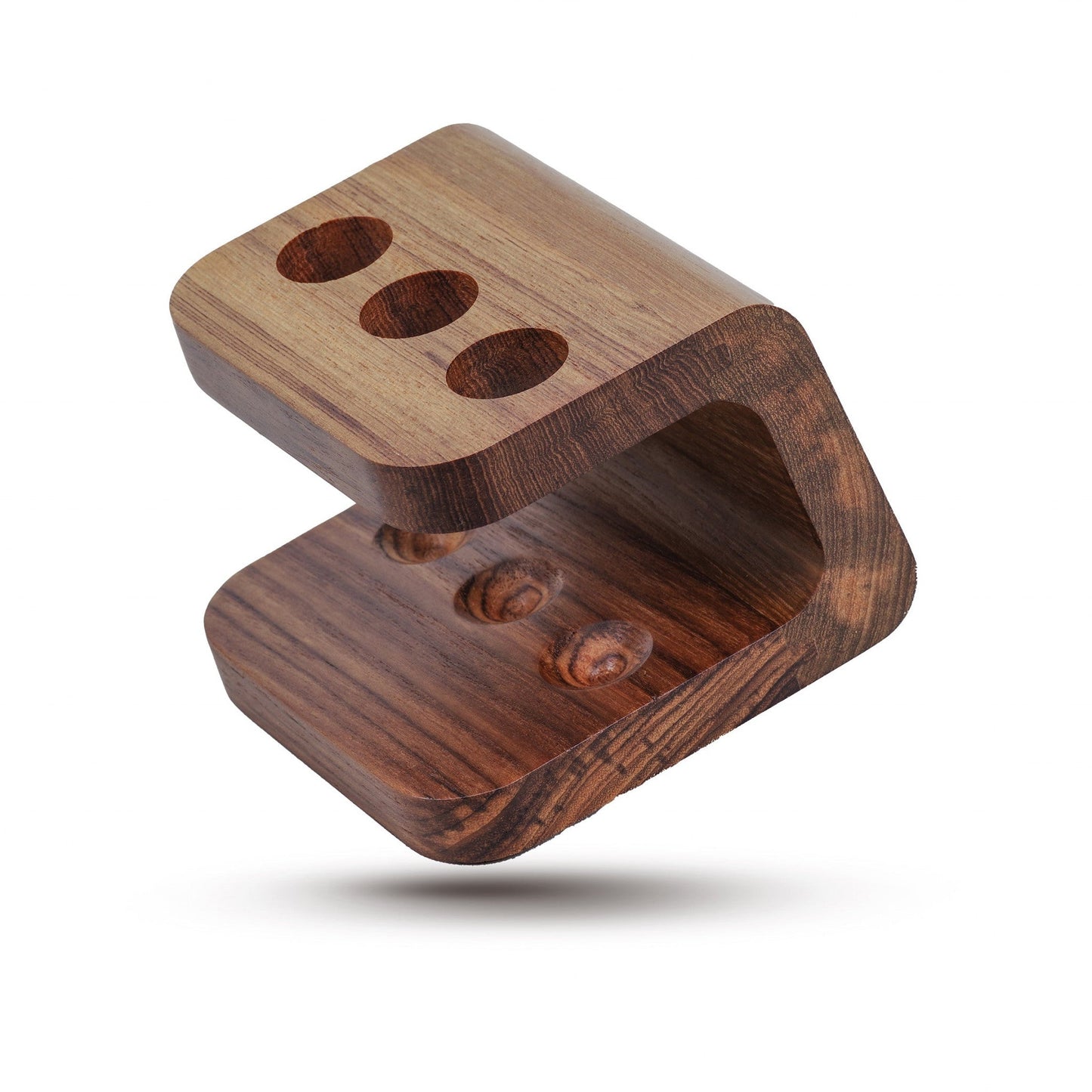 HomeRoots Designer Genuine Teak Toothbrush Holder