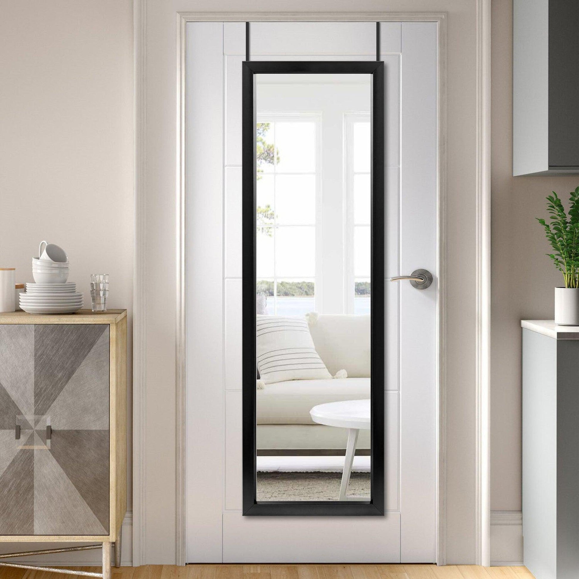 HomeRoots Door Mount Black Mirror