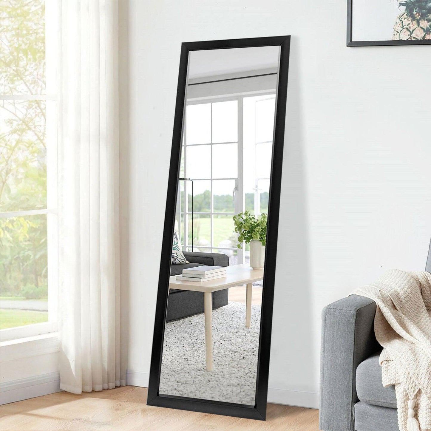 HomeRoots Door Mount Black Mirror