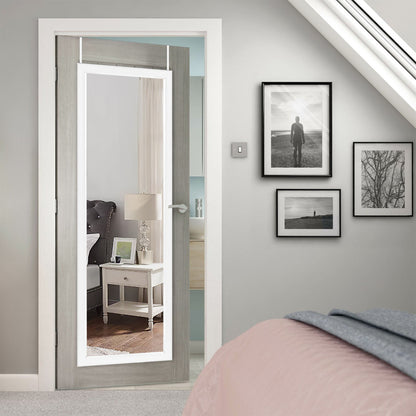 HomeRoots Door Mount White Mirror