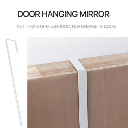 HomeRoots Door Mount White Mirror