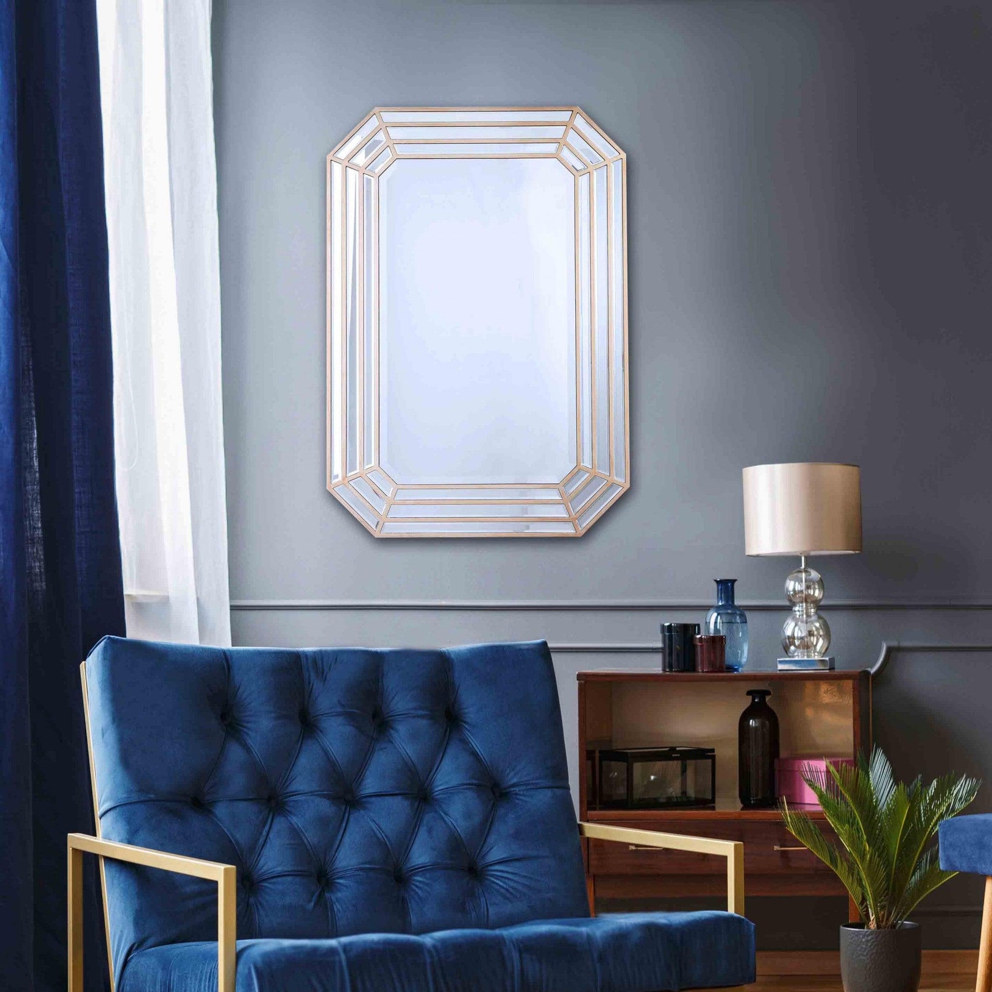 HomeRoots Emerald Cut Wall Mirror