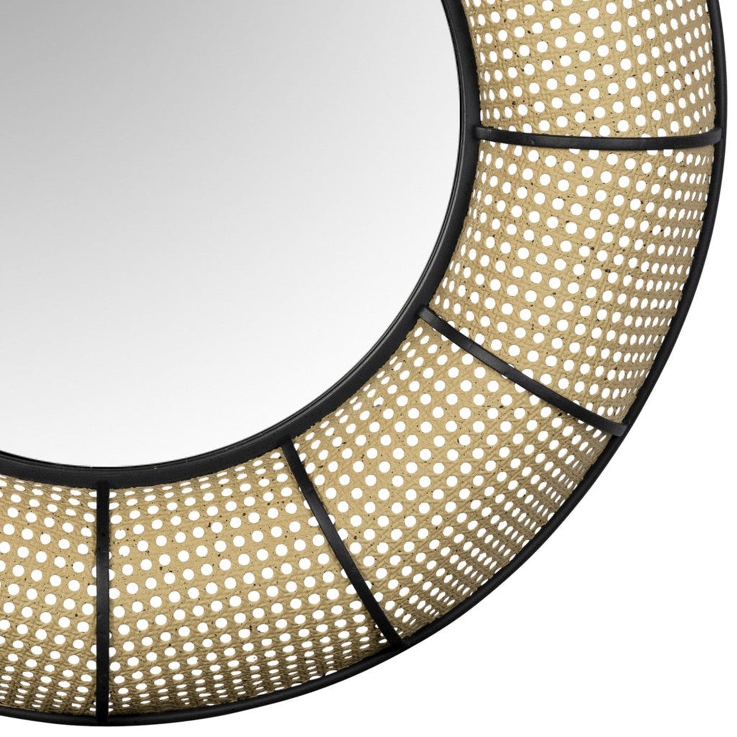 HomeRoots Farmhouse Style Round Wall Mirror