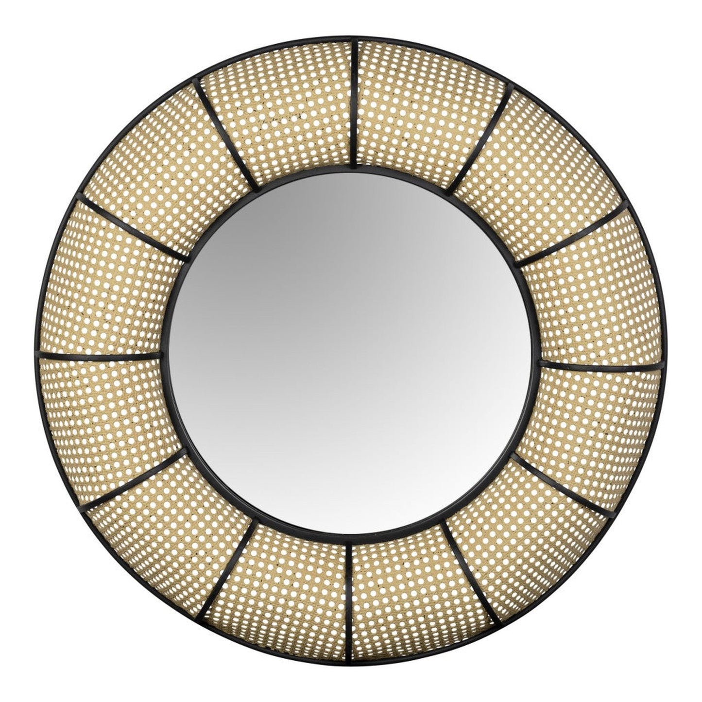 HomeRoots Farmhouse Style Round Wall Mirror