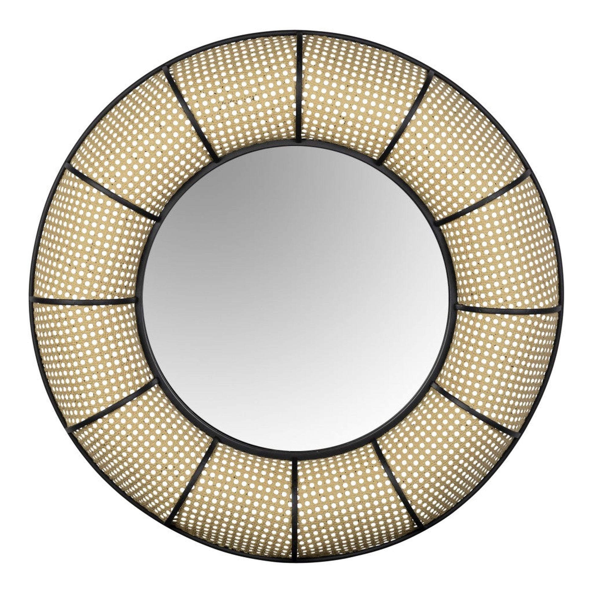 HomeRoots Farmhouse Style Round Wall Mirror