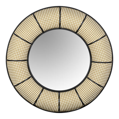 HomeRoots Farmhouse Style Round Wall Mirror