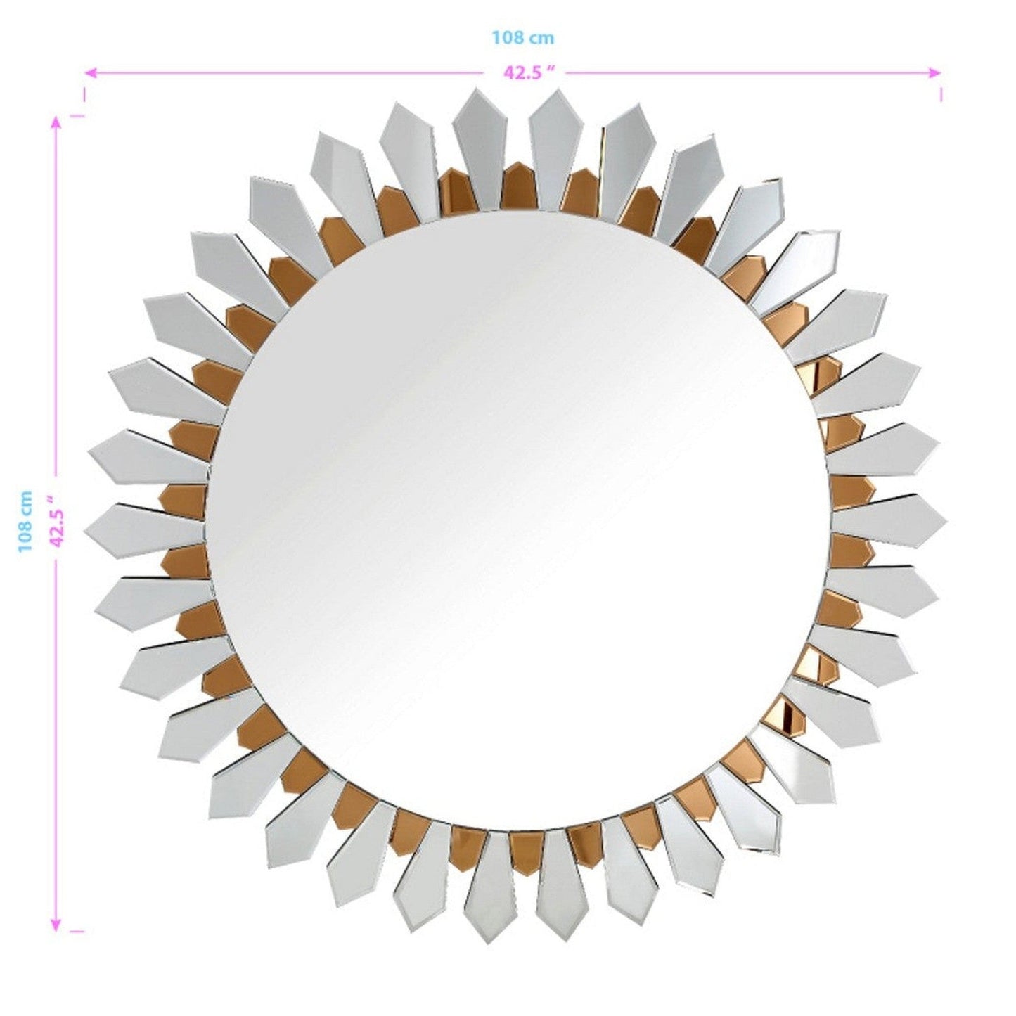 HomeRoots Flower Pedal Wall Mirror