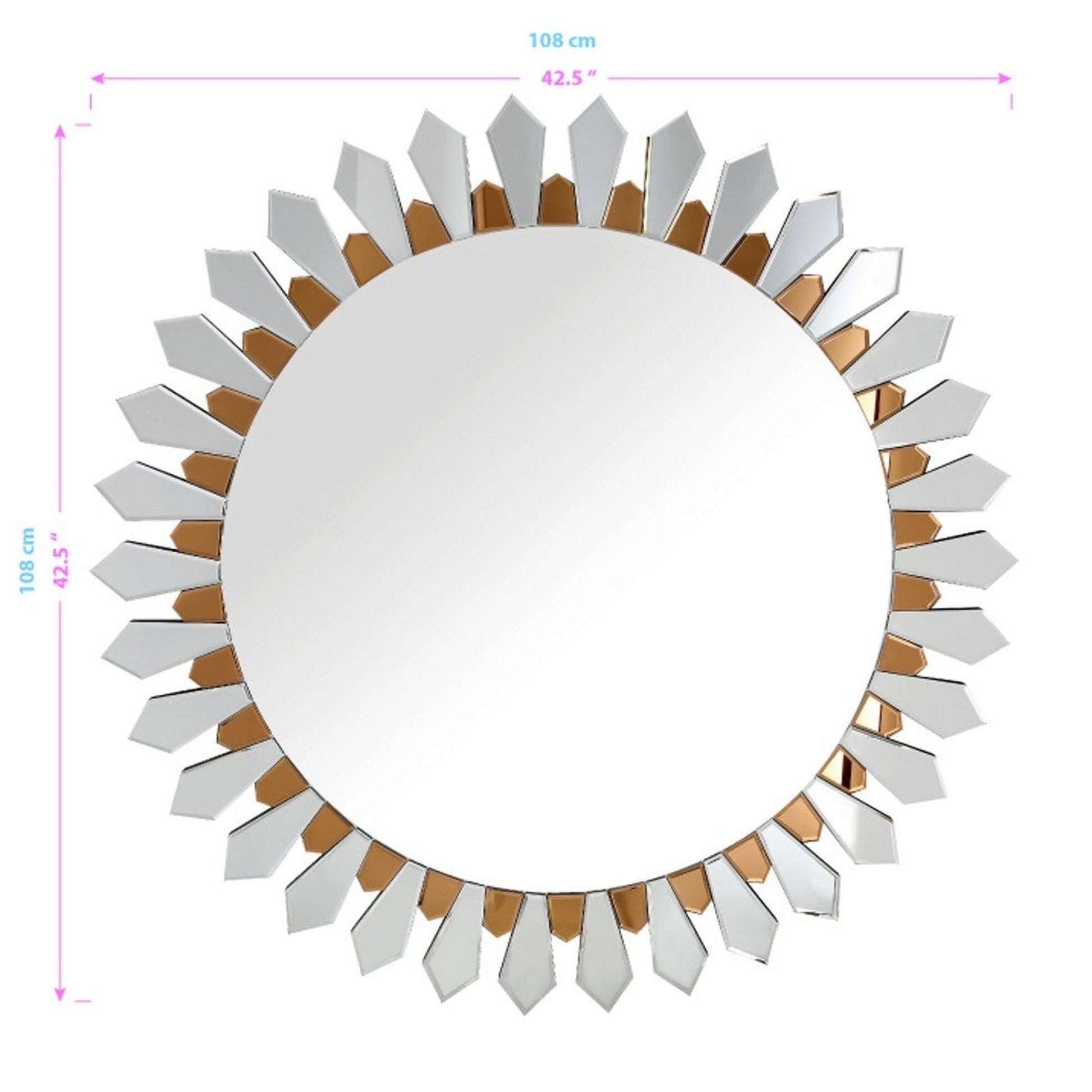 HomeRoots Flower Pedal Wall Mirror