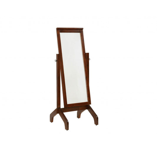 HomeRoots Fork Mocha Brown Wood Rectangle Standing Mirror