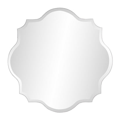 HomeRoots Frameless Scalloped Wall Mirror