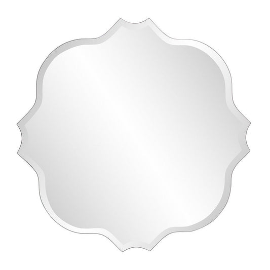 HomeRoots Frameless Scalloped Wall Mirror