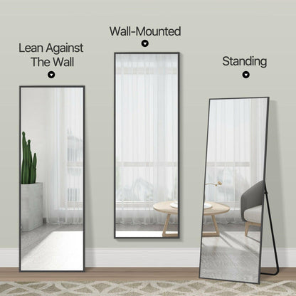 HomeRoots Freestanding Black Full-length Mirror