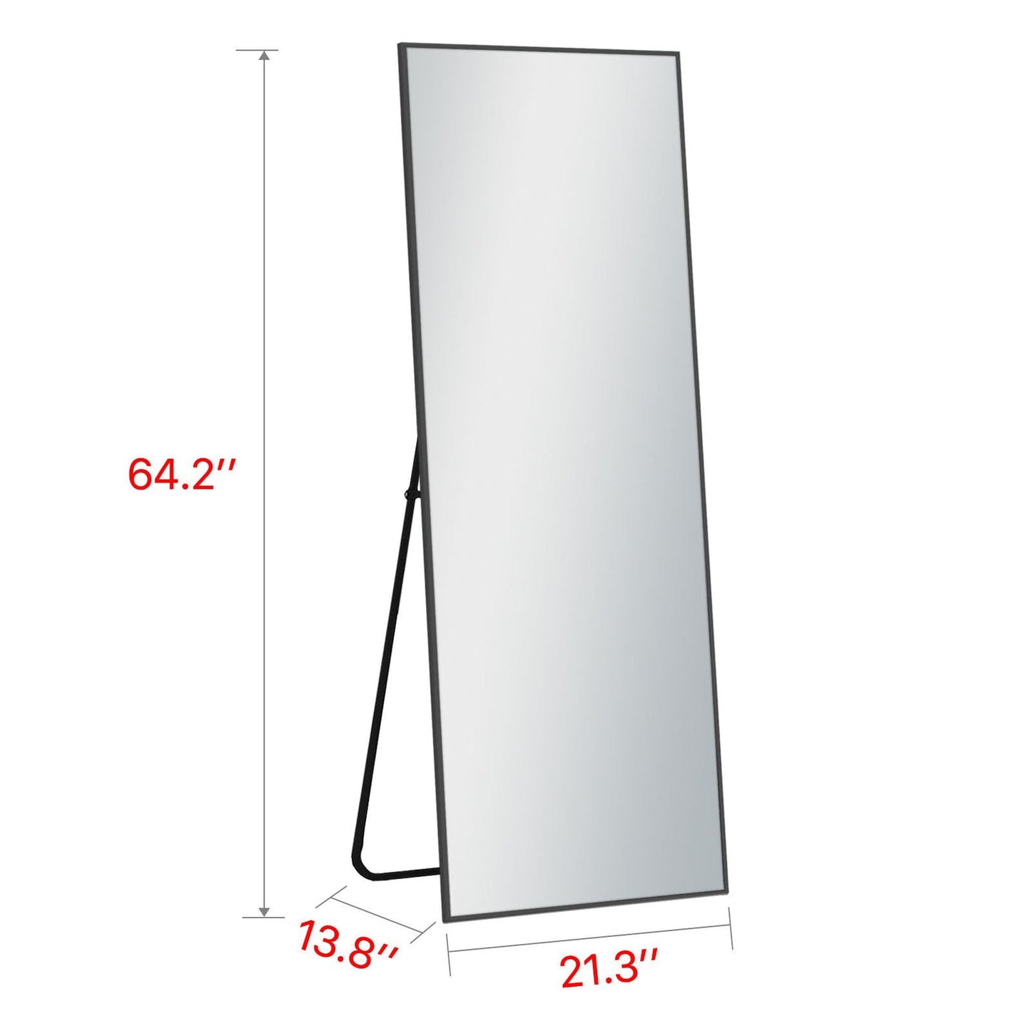 HomeRoots Freestanding Black Full-length Mirror