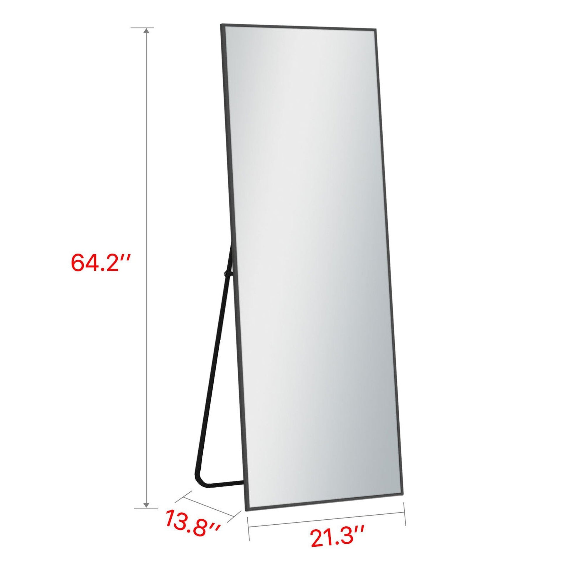 HomeRoots Freestanding Black Full-length Mirror