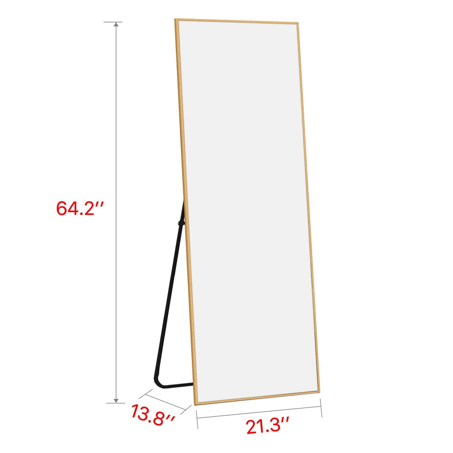 HomeRoots Freestanding Gold Full length Mirror