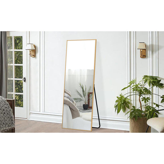 HomeRoots Freestanding Gold Full length Mirror