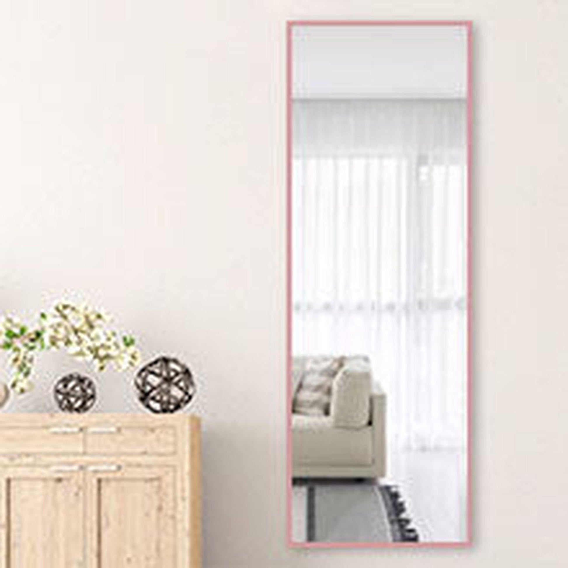 HomeRoots Freestanding Rose Gold Full-length Floor Mirror