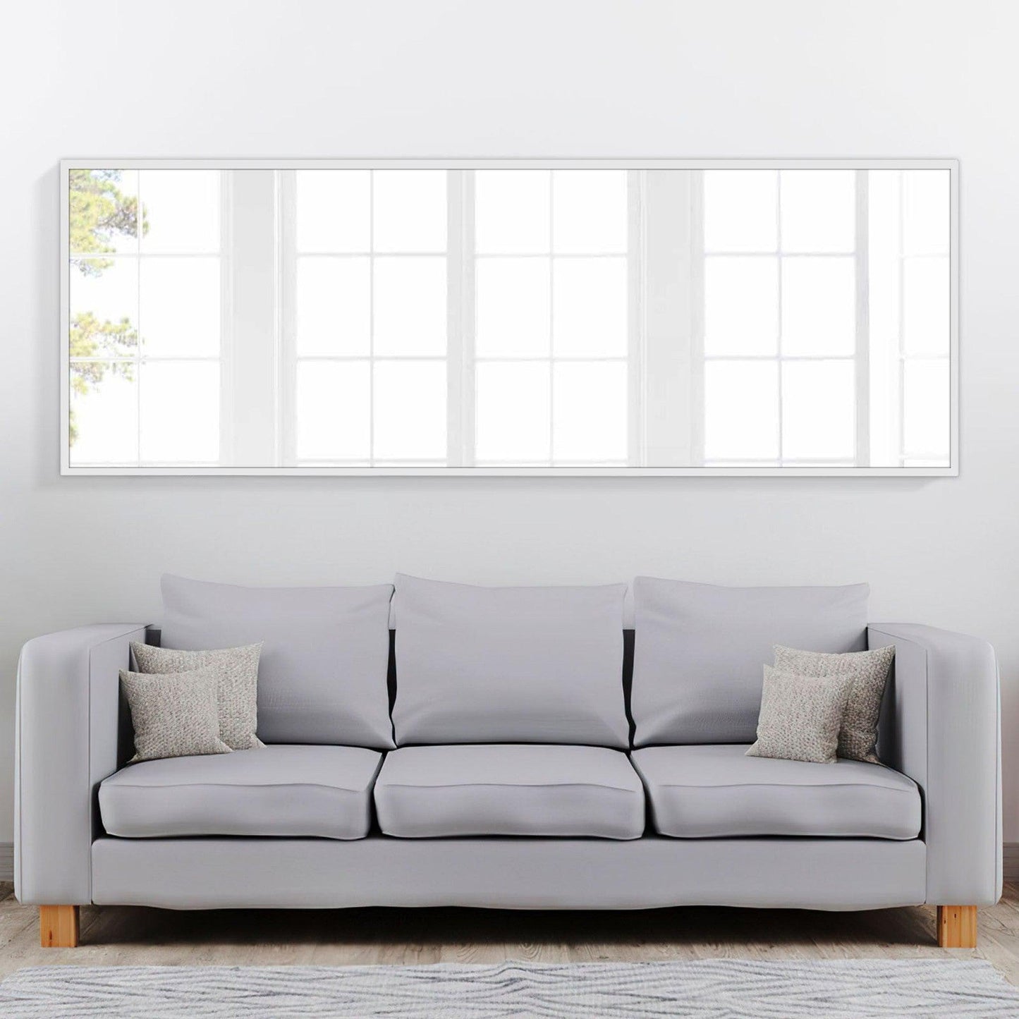 HomeRoots Freestanding Silver Full-length Floor Mirror