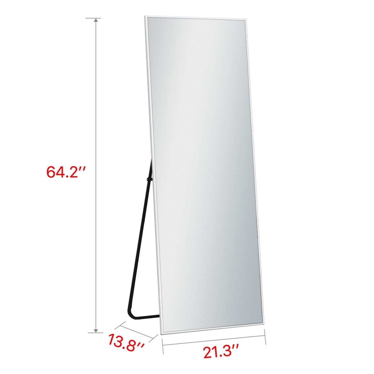 HomeRoots Freestanding Silver Full-length Floor Mirror