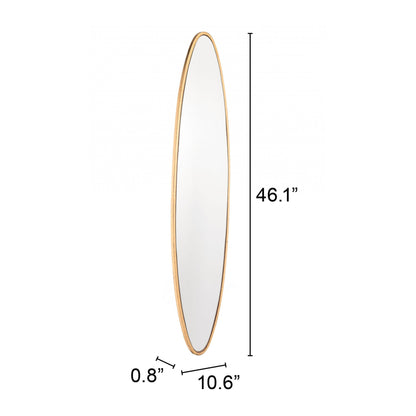 HomeRoots Full Length Gold Oval Mirror