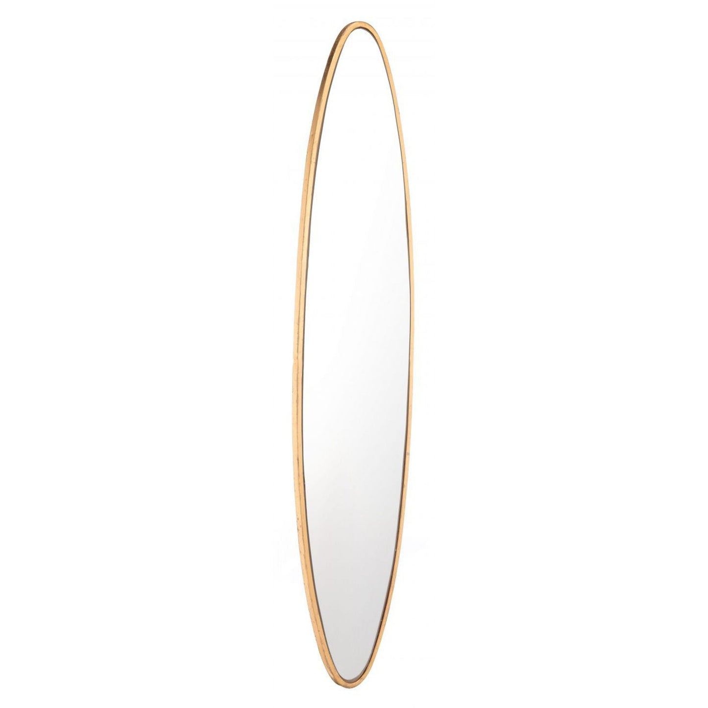 HomeRoots Full Length Gold Oval Mirror