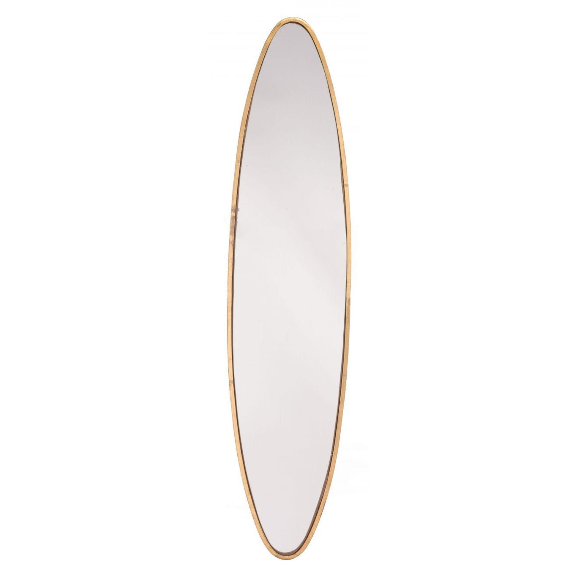 HomeRoots Full Length Gold Oval Mirror
