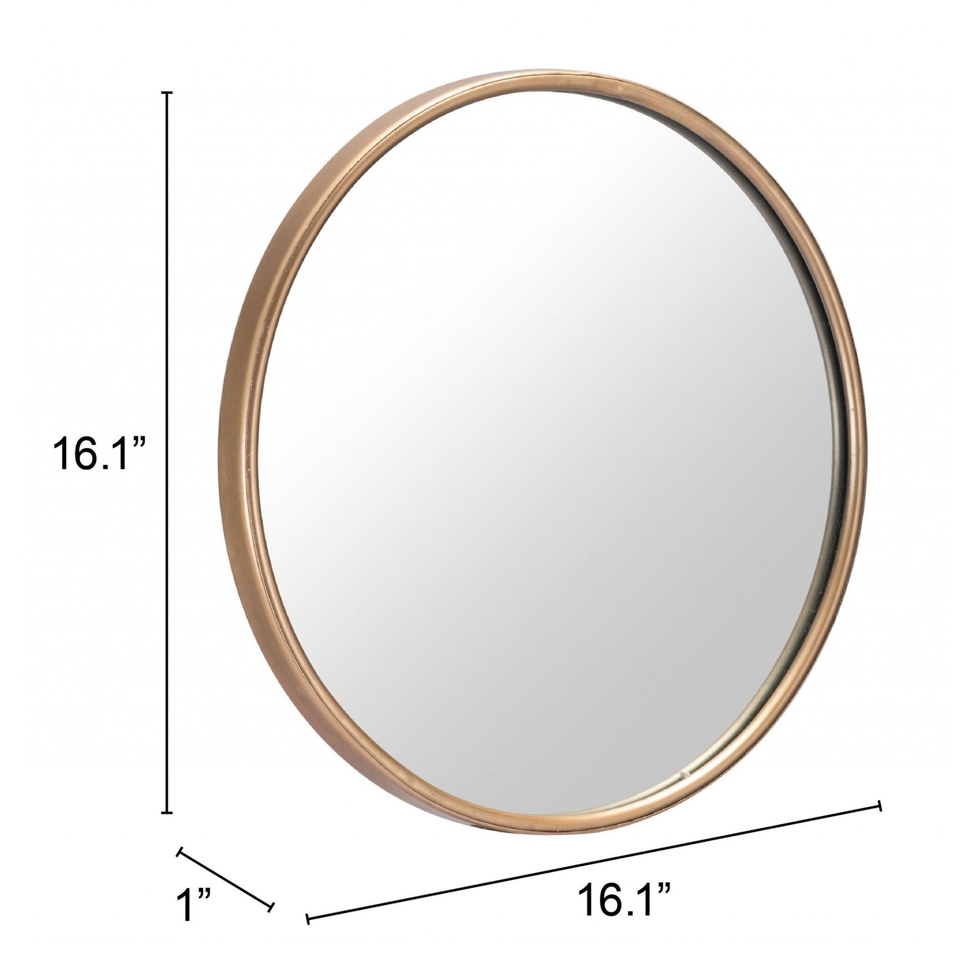 HomeRoots Full Size Gold Round Mirror