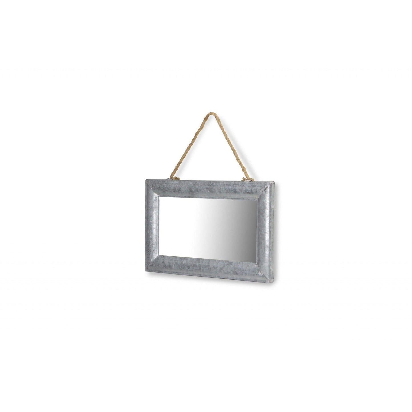 HomeRoots Galvanized Metal Hanging Mirror