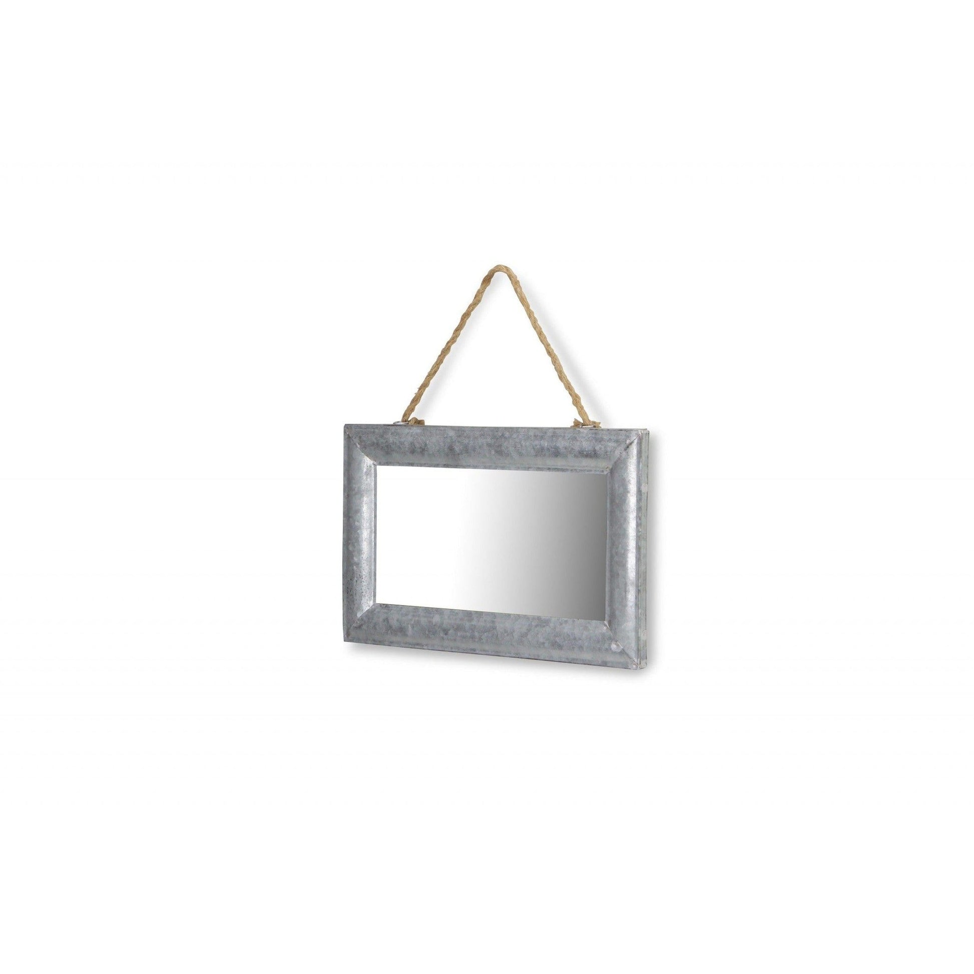 HomeRoots Galvanized Metal Hanging Mirror