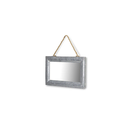 HomeRoots Galvanized Metal Hanging Mirror
