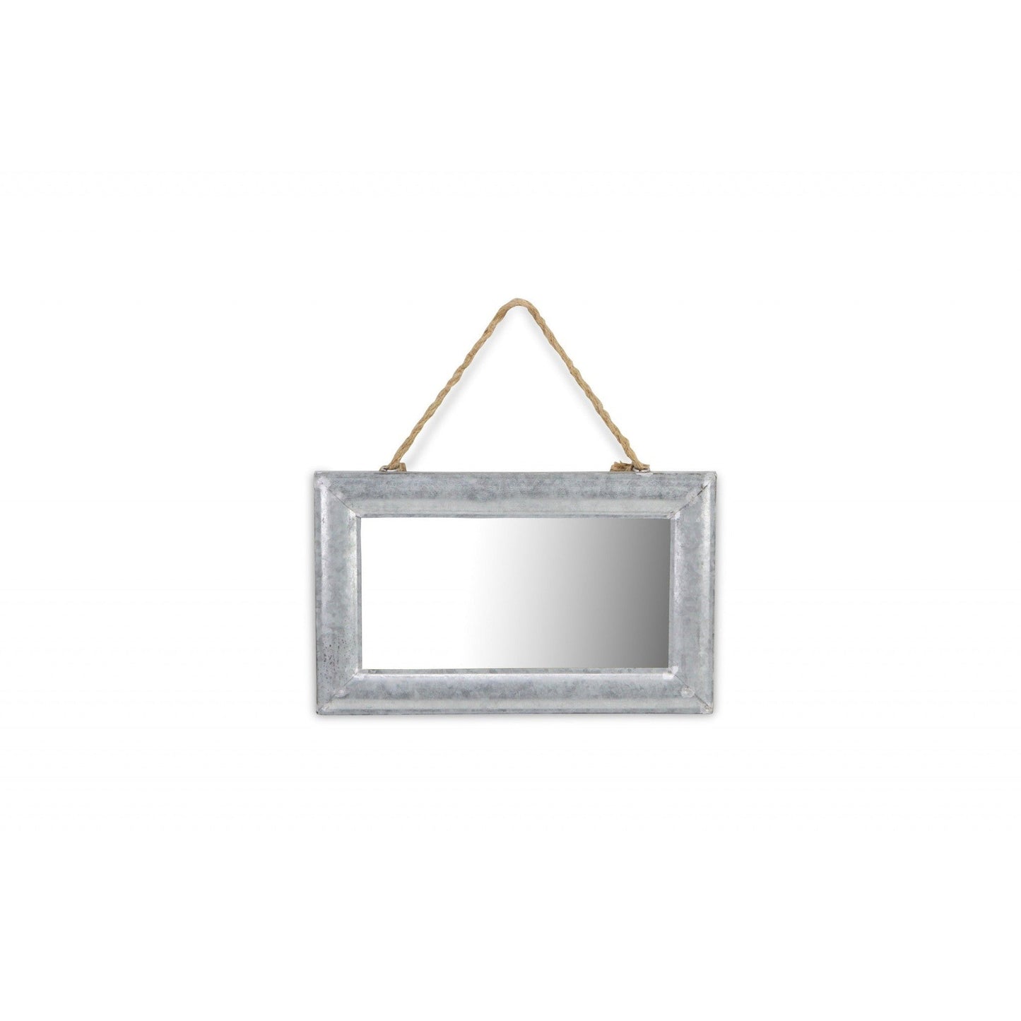 HomeRoots Galvanized Metal Hanging Mirror