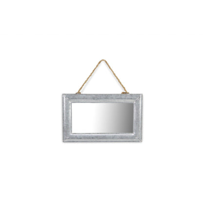 HomeRoots Galvanized Metal Hanging Mirror
