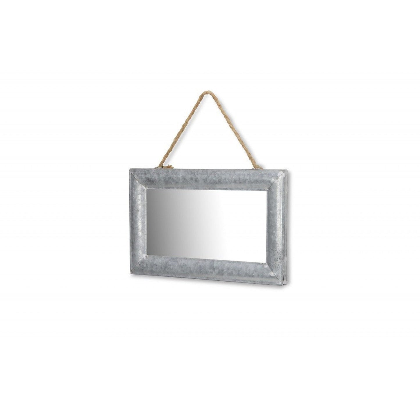 HomeRoots Galvanized Metal Hanging Mirror